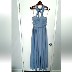 Azazie Dusty Blue Bridesmaid Wedding Guest Dress